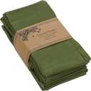 ACCENTHOME Accent Home 100% Cotton Napkins, Delicate Cloth Napkins for Dinners, Parties and Weddings18 x 18 Inch Set of 12 - Olive Green