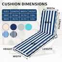 Outdoor Chaise Lounge Cushions for Patio, 72"x22"x3" Lounge Chair Cushions, Waterproof Replacement Seat Cushions for Outdoor Furniture