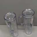 40 oz plastic tumbler with handle and Straw Lidclear tumblerDouble Wall Vacuum Reusable plastic Water Bottle Travel Mug CupClassic Acrylic Tumblers (2 Pack)