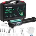 1500W Induction Heater Bolt Removal Tool, 8 Coils & Rugged Case for Nuts, Bolts & Bearings, Blue, 110V