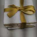 Thirstystone Square White Marble/Gold Edged Coasters (Set of 4)