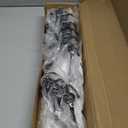 Kuhome 2pcs Coat Rack Wall Mount Wooden Hat Rack for Wall Hooks Pine Real Wood Plank 16.9" Old White Coat Hanger with 5 Black Triple Hooks for Hanging Coat Hat Jacket