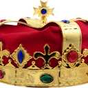 Morph Adult Royal King Crown Queen Regal Jeweled Gold Hat Halloween Wiseman Costume Accessory