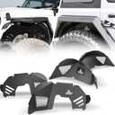 Inner Fender Liners Compatible for Jeep Wrangler JL JLU Unlimited 2018-2026 Offroad Powder Coated Steel Flares Front + Rear 4PCS with Accessories