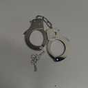 Toy Metal Handcuffs with Keys, Costume Prop Accessory Party Favors Fake Pretend Play Props Party Supplies (Silver)