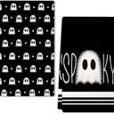 ARKENY Halloween Kitchen Dish Towels Set of 2,Black Ghost Bowknot 18x26 Inch Drying Dishcloth,Farmhouse Home Decoration AD132