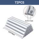 Gartful Full Size Hot Glue Sticks - 0.43" x 3.9", Silver Hot Glue Gun Sticks, Large Hot Melt Glue Sticks for Wax Sealing, DIY Craft, General Repair, Gluing Project, Christmas Gift, Decoration, 72-Pack