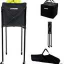Pickleball & Tennis Ball Hopper, Sports Balls Teaching Cart, Portable Lightweight Softball Caddy, Large Capacity Baseball Basket Carrier for Training (Hopper with Bag)