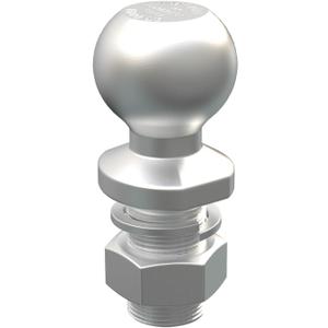 Stainless Steel 2 Inch Hitch Ball 10,000 LBS, 1-1/4"-12 UNF Thread 2-5/8" Shank Length for Trailer, ATV, UTV, Lawn Tractor