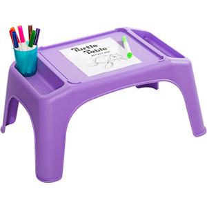 LapGear Turtle Table Kids Activity Lap Desk Tray with Storage Wells for Snacks, Play, Classroom and Sensory Toys - Purple - Style No. 20102 (Single Unit)
