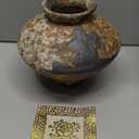 Wabi Sabi Rusty Vintage Vase, 6.3" Tall Wabi Sabi Decor Rustic Farmhouse Pottery Vase for Centerpiece, Textured Pottery Flower Vases for Home Decorative, Table, Living Room, Bedroom, Bathroom, Kitchen (Antique Iron Rust)