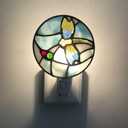 Stained Glass Dragonfly Night Light, Bedside Light, Suitable for Bedroom, Living Room, Children's Room, Plug into Wall