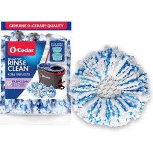 O-Cedar Genuine RinseClean Deep Clean Spin Mop Head Replacement (1-Pack) | 40% More Cleaning Power | Microfiber Refill | Machine Washable | Compatible with O-Cedar EasyWring RinseClean Spin Mop System