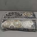 KILOCOCO 2x3 Area Rug, Moroccan Super Soft Entryway Rugs Indoor Vintage Washable Rug Non-Slip Indoor Door Mat, Accent Print Faux Wool Throw Rug for Kitchen Bedroom Entrance, Greenish Gray Beige