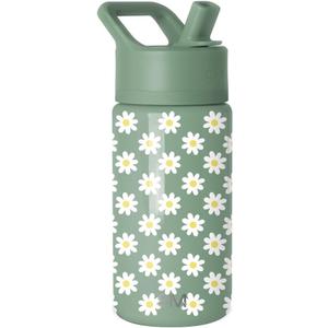 Simple Modern Kids Summit Water Bottle with Straw Lid | 14oz Stainless Steel Cup Insulated Tumbler for Toddlers, School | Sage Florals