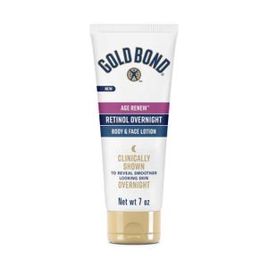 Gold Bond Age Renew Retinol Overnight Body & Face Lotion, Retinol Face and Body Lotion with Peptide Complex, 7 oz (7 Fl Oz (Pack of 1))