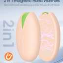 Hand Warmers Rechargeable, 2 Pack, 6000mAh Magnetic Electric Handwarmers, 20Hrs Long Heating USB Pocket Hand Warmers Gifts for Women Men, Fishing, Golf, Hunting, Camping