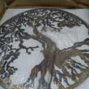 Tree Of Life Metal Art Wall Decor, 23.5 inches, Heat Colored, 24.4"L x 24.4"W