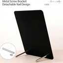 2-Pack Magnet Board, Magnet Display Stand, 12.6 x 11 Inch Memo Board with Removable Feet for Desk, Kitchen, Memo, Photo and Document Display(2, Black-Vertical)
