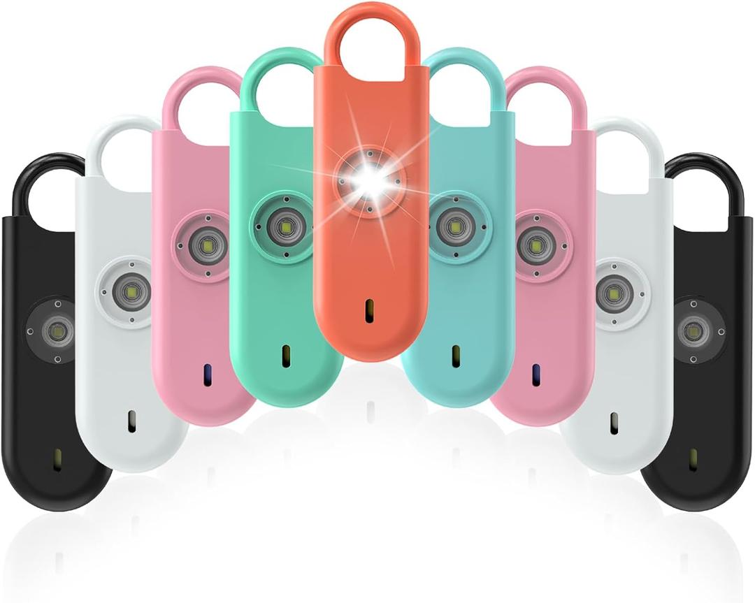 Fauxomor 140dB Personal Safety Alarm for Women, 3 Pack Safe Alarm Protection Keychain with Strobe Light & Low Battery Notice, Security Siren Self Defense for Kids Seniors College Girls
