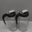 Set of 2, Glass Pitcher with Lid - 2 Quart Mason Jar Pitcher with Filter Lid, Wide Mouth Jar Leak-proof Water Jug, Heavy Duty Container for Water, Juice, Milk, Tea, Iced Coffee, and Drinks