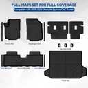 Custom Fit Floor Mats for 2018-2024 Chevrolet Equinox/GMC Terrain | All Weather TPE Floor Liners with Trunk Mat & Backrest Protectors & Door Sill Guard | Odorless Full Set Interior Accessories