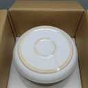 LE TAUCI 12 Inch Pots for Plants, Ceramic Plant Pots with Drainage Holes and Saucers, Elegant and Durable Large Plant Pot, Perfect for Home & Office Decor, White