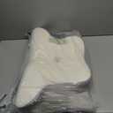 Cervical Neck Pillow, Memory Foam Pillows for Neck Discomfort Relief, 2 Heights Ergonomic Pillow with Breathable Ice Silk Cover, Neck Support Pillow for Side Sleepers, Odor-Free White