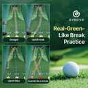 Golf Sloped Putting Mat, 11.2 ft x 3 ft Wide Indoor Practice Green - Realistic Uphill, Downhill & Break Simulation with 31 Paths - Large Training Aid for Distance Control & Green Reading