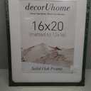 DecorUhome Solid Oak Wood 16x20 Picture Frame, Display Pictures 11x14 with Mat or 16x20 without Mat, Wall Hanging Poster Frame, Green, 1 Pack