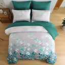 Anibedding 7 Pieces Teal Green King Comforter Set for All Season