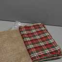 COTTON CRAFT Christmas Plaid Placemats - Set of 6 Table Mats - Pure Cotton Reusable Washable Farmhouse Kitchen Dcor - Everyday Thanksgiving Xmas Party Holiday Table Placemat  13x19  Red Green Ivory