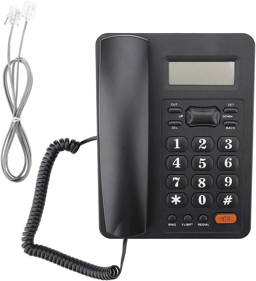 lINE Desk Telephone with Caller ID Display, for Home and Office, Black