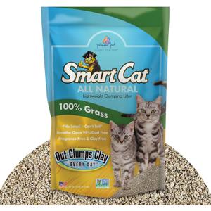 SmartCat All Natural Clumping Cat Litter, 20 Pound (320oz 1 pack) - Alternative to Clay and Pellet Litter - Chemical and 99% Dust Free - Unscented and Lightweight