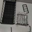 HapiRm Sponge Holder for Kitchen Sink - Self-draining Sink Caddy with Brush and Dishcloth Holders, Stainless Steel Kitchen Organizer for Countertop - Black