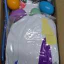 31 Pcs Easter Games Set for 6 Players - 6 Potato Sack Race Bags, Egg & Spoon Race, 3 3-Legged Bands, 2 Bunny Ear Ring Toss - Kids Family Easter Carnival Hunt Party Activities Outdoor Yard School Event