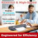 SINCHI 13" Commercial Laminator | 310 Mil, 4-Roller, 48s Warm-Up, 17s/Sheet, Heavy Duty No-Jam Design, Works with Cardstock & Dark Prints, Includes 10 Sheets, Ideal for Office, School & Business