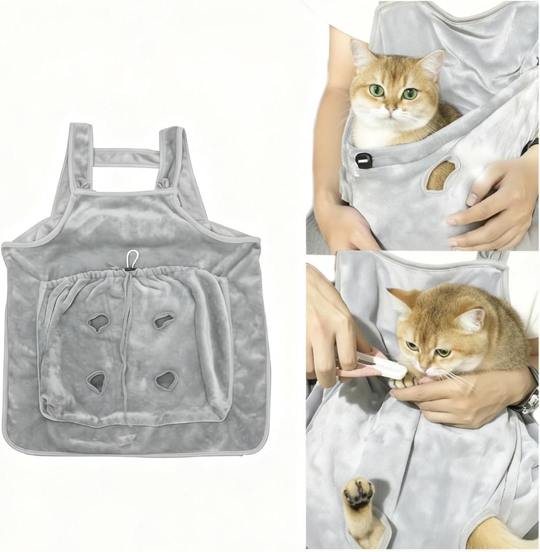 Cat Apron Carrier, Pet Sleeping Bag,Kitten Sleeping Bag Hands-Free Soft-Sided,Cat Pouch Pet Sling Carrier for Small Sized Animals (Porous)