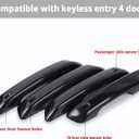 Linskip Door Handle Covers Compatible with 2021-2026 Jeep Grand Cherokee L 4XE & 2022-2026 Grand Cherokee, Door Handle Kit Set for Jeep Grand Cherokee Exterior Accessories, for Keyless Entry(Black)