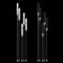 2pcs 5-Arm Acrylic Candelabra Centerpieces for Tables, Sturdy Solid Rods 45.7" Tall Floor Candle Holders Set for Wedding Birthday Party Home Decor, Fits 0.8" LED Taper Candles, Clear