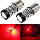 PHINLION 1157 LED Brake Light Bulbs, 2800 Lumens Super Bright 3014 103SMD 2057 2357 7528 BAY15D Red LED Bulb for Turn Signal Blinker Tail Stop Lights, Pack of 2