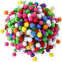 HESTYA 500 Pieces 0.5 Inch Sparkly Christmas Pompoms Dazzling Fluffy Pom Poms Balls Small Glitter Felt Pompoms for Craft DIY Home Decorations Hobby Supplies (Colorful)