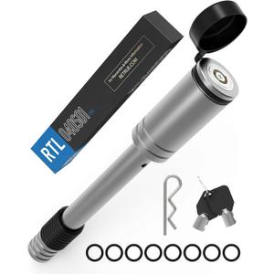 RETRUE Stainless Steel Trailer Hitch Lock,5/8" Dia 4" Long Heavy-Duty Receiver Locking Hitch Pin with Weather-Resistant Cap & O-Rings, Fits 2.5" to 3" Trailer Receivers