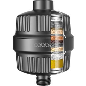 Cobbe HD HEAVY DUTY High Output Shower Filter  99% REMOVAL Shower Head Filter for Hard Water, Heavy Metals, Chlorine and Harmful Substance, Improve your skin and hair - Black