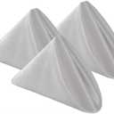 Bailarina Cloth Napkins Set of 120,17x17 inches Dinner Napkins Cloth Washable,Polyester Square Table Cloth Napkin Bulk with Hemmed Edges Ideal for Banquets, Parties and Weddings-Silver