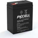 PKCELL 6 Volt 4.5Ah Rechargeable Sealed Lead Acid Battery, SLA Replacement Batteries (F1 Terminals), Rechargeable SLA AGM Battery for Auto Deer Feeder Ride on Cars