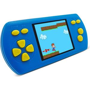 16-bit Handheld Game Console for Adults, 2.4'' HD Screen, 218 Classic Retro Video Games, Mini Arcade Electronic Toy Gifts for Birthday Gift, Needs AAA Batteries 3 Packs (Blue2)
