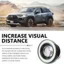 2 PCS Angel Eye Halo Fog Lights for Cars, COB Super Bright LED Round Fog Lights, 3" Waterproof Fisheye Lighting Assembly, Universal for Most Cars, Trucks, SUVs(White)