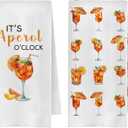 ChenCraty Funny Aperol Spritz Kitchen Towels Set of 2, Aperol Spritz Gift Dish Tea Bar Towels for Kitchen Decor, Gifts for Cocktail Lovers Decorative Hand Towels, 16x24 Inches
