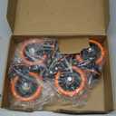 Stem Caster Wheels 4 inch Locking Threaded Stem Casters Set of 4 Heavy Duty, 1/2"-13 x 1(Stem Diameter 1/2",Stem Length 1"), No Noise Swivel Casters Industrial Castor Wheels for Cart, Furniture